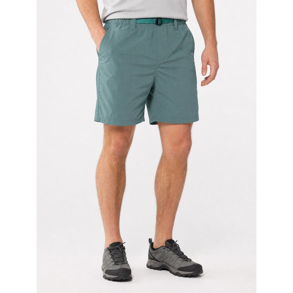 REI Co-op Men's Teal Ripstop Nylon Belted Hiking Shorts XL